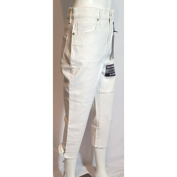 NWT Gloria Vanderbilt Amanda Capri Jean Classic White Stretch Denim - Size 4 - Picture 3 of 14